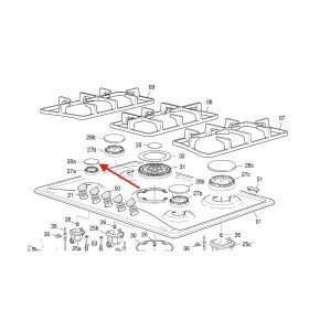 Original small dome for De Longi gas stove 216129005A