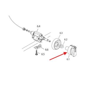 Original ignition button for De Longi stove 218325E570