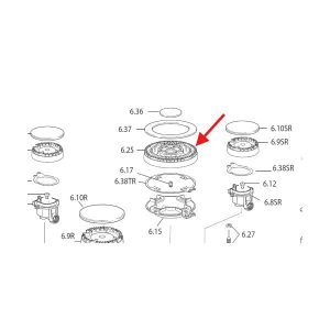 Original turbo wok gas burner head for De Longi gas stove 068137