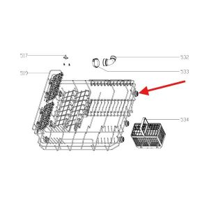 Original lower basket for De Longi dishwasher 12976000002507