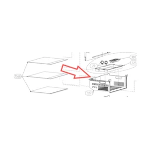 מדף זכוכית מפריד בין מגירות המקפיא |Beko Blomberg Grundig|4362729100