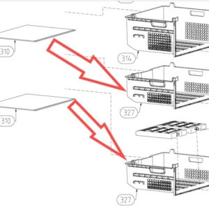 מדף זכוכית מקורי למקפיא Beko Blomberg Grundig | 4362729200